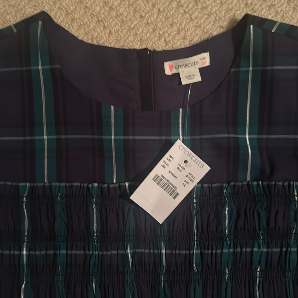 Crew cuts (teen)  black watch plaid dress